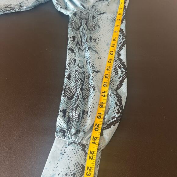 TAZAIY-WOMENS LONG SLEEVE BUTTON DOWN BLOUSE SNAKE PRINT - Picture 12 of 12